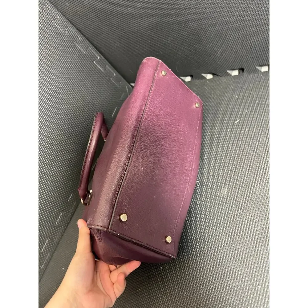 Kate Spade New York Brighton Park Small Felix Leather Wine‎ Purple Purse